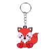 Llavero Colgante de Plástico Suave de Animales de PVC Decoración de Mochila Escolar Llavero Transfronterizo Animal Zorro de Fiesta de Zoológico