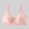 Roupa Íntima Transfronteiriça Europeia e Americana Tamanho Plus Sutiã Sem Aro Respirável Fino Sem Costura para Mulheres Verão Amazon Comércio Exterior Sutiã