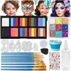 Bestseller internacional: Conjunto grande de 10 cores e 3 tons de pigmentos para pintura facial, pigmentos para pintura corporal, tinta facial infantil