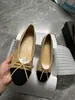 Zapatos Planos de Ballet para Mujer CC Xingtouyang con Lazo, Diseño Tejido de Gamuza en Bloques de Color Poco Profundos, Populares para Uso Diario Transfronterizo