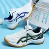 Zapatos Profesionales de Bádminton, Ligeros, Transpirables, Zapatos Deportivos Casuales, Zapatos Prácticos de Entrenamiento para Tenis de Mesa, Zapatos de Tenis para Hombre y Mujer, Blanco y Azul