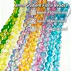 Grânulos Florais de Vidro Estourado 8mm Grânulos Gradiente Bicolor Pulseira de Contas Artesanal DIY Pulseira de Contas de Vidro Estourado Semi-Acabada