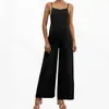 Suministro Exclusivo Transfronterizo de Overoles de Maternidad, Pantalones Negros de Pierna Ancha, Soporte Abdominal de Alta Elasticidad, No Aprietan el Vientre, Modernos Monos de Maternidad en Stock