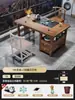 Mesa de Chá Pequena e Conjunto de Cadeiras para Varanda Sala de Estar Casa Novo Estilo Chinês Madeira Maciça Mesa de Chá Kung Fu Zen Mesa de Chá Multifuncional