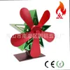 Ventilador de chimenea pequeño en forma de luna con base en forma de I, modelo popular para acampar y pesca en hielo, ventilador de calefacción silencioso de arranque automático