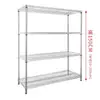 Almacén de Fábrica Estanterías de Malla de Alambre Cromado Estantería de Almacenamiento Multicapa de Acero Inoxidable Estantería de Almacenamiento para el Hogar Estantería Giratoria Móvil con Ruedas