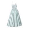 Vestido YPFF de moda para mujer, estilo francés, sexy, sin espalda, con tirantes, estilo vacaciones de verano en la playa, vestido largo ajustado