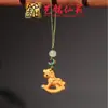Accesorios de Madera Maciza Tallada de Caballo del Zodiaco Volador Cadena para Teléfono Móvil Colgante Yiming Xianyuan Llavero Creativo de Caballo de Sándalo