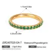 Anillo de Acero Inoxidable con Circonita Elegante y Discreto, Joyería de Acero de Titanio de Gama Alta y Nicho que No se Desvanece, Accesorios Transfronterizos Europeos y Americanos para Mujeres