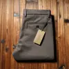 Pantalones gruesos de lana para hombre de otoño e invierno 2023, pantalones de lana cepillada de alta gama, sin planchado, rectos, holgados, de negocios casual