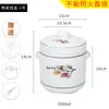 Panela de Cerâmica para Ensopados, Panela de Cozimento a Vapor com Vedação de Água em Formato de Ninho de Pássaro com Tampa Dupla e Alças Duplas, Panela para Cozinhar Ovos no Vapor, Panela para Sopas, Panela Interna, Pote para Ensopados, Tigela, Louça, Estilo Nórdico