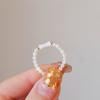 Anillo elástico de concha natural todo partido simple网红 ins vintage gato flor anillo dedo índice venta al por mayor