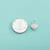 Accesorios de plata de ley S925: colgante de haba de la fortuna, flor pequeña, trébol de cuatro hojas, colgante de corazón, pulsera de cuerda trenzada DIY, charm de plata