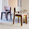Silla de Comedor de Plástico para el Hogar Nórdico, Silla Sencilla de Ocio con Respaldo, Elegante Silla de Plástico para Escritorio y Negociación, Taburete para Exteriores