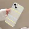 Funda moderna para iPhone 17 Pro Max, funda de personalidad de nicho a rayas de colores para iPhone 16 Pro, 15/14