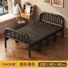 Cama dobrável para uso doméstico, cama de aço para uma pessoa, cama para cochilo no escritório, cama simples para aluguel, sem necessidade de instalação, cama de ferro forjado para acompanhante