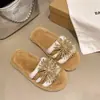 Nuevas Zapatillas de Algodón sin Cordones Fuego Artificial Una Palabra 2026 Brillo Sensación Más Terciopelo Otoño/Invierno Uso Exterior Zapatillas Peludas Mujer