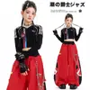 Traje de Baile de Jazz para Niñas Estilo Coreano Moderno Genial Estilo Hip Hop Conjunto de Performance para Escenario Ropa de Práctica Genial Americana de Jazz