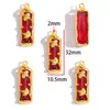 Estilo Chinês Festivo Fechadura Ruyi com Incrustação de Jade Sintético Bolsa da Sorte Amendoim Pingente Pulseira DIY Chaveiro Amendoim W672