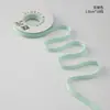 Serie de Color Sólido Cinta Verde Menta Cinta de Algodón Brillante por Ambos Lados Lazo para Ramo de Flores Corbata de Moño Cinta Floral para Manualidades