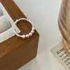 Anel de pérola de prata esterlina S925 irregular quebrado design de nicho feminino luz luxo dedo indicador estilo frio único alto