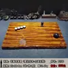 Peça Inteira de Madeira Dourada Nanmu para Bandeja de Chá, Bandeja de Chá Doméstica Feita à Mão, Mesa de Chá com Escultura de Raiz de Jacarandá, Bandeja de Chá com Drenagem, Conjunto de Chá