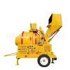 Misturador de Concreto Diesel Jzc350 Canteiro de Obras Argamassa de Cimento Misturador de Tambor com Balde Basculante Totalmente Automático