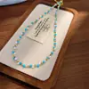 Colar de contas tecidas com pérolas de água doce naturais e turquesa, design original para mulheres, conjunto de joias de pulseira de luxo leve de nicho