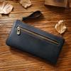 Amazon retro Crazy Horse couro zíper estojo de lápis criativo portátil simples mão garra armazenamento bolsa grande capacidade estojo em estoque