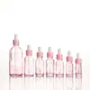 Botella Rosa Más Vendida de Amazon con Gotero para Aceite Esencial Botella de Esencia Botella de Relleno para Cosméticos Botella de Aceite Esencial Botella de Esencia