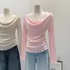 Fábrica de Suéteres Fuente Dalan: Top de Otoño Nuevo para Mujer, Ajustado, de Manga Larga, con Cuello Alto y Diseño Falso de Dos Piezas