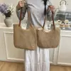 Bolso Tejido de Verano 2026 Nuevo para Mujer, Bolso de Playa Estilo Perezoso para Vacaciones, Bolso Tote de Paja de Gran Capacidad a la Moda