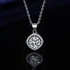 Livro Chapeuzinho Vermelho Mão Rápida Voz Rede Social Ao Vivo Colar Banhado a Prata Pedra de Alto Carbono Diamante Quadrado Pingente Gota de Água Pera Atacado