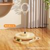 [Increíble Personalizado] Set de Bola Giratoria de Madera Maciza con Muelle y Fugas de Comida para Gatos Juguete para Mascotas Palo Atrapador para Gatos
