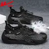 Zapatos de Tire hacia Atrás Zapatos de Hombre Estilo Nuevo Zapatos de Verano para Hombre Malla Transpirable Amortiguadores Suela Blanda Zapatos para Correr Zapatos Deportivos Z de Hombre