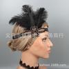 Faixa de cabeça de penas LOWOSAIWOR flapper girl 1920s Great Gatsby Faixa de cabeça
