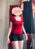 Camiseta Feminina de Manga Curta com Ombros Normais, Novo Verão 2026 Estilo Americano, Cintura Marcada, Caimento Justo, Top de Meia-Manga que Valoriza a Silhueta