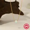 Plata de Ley S925 Normcore Esfera Perforada Ópalo Pendientes Diarios Set de Collar Estilo Coreano Nicho Lujo Accesible Joyería