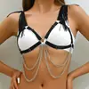 Europa y Estados Unidos bambú transfronterizo como ropa moda sexy borla colorido damas sexy arnés de alambre correa top O0905