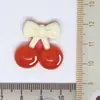 Conjunto Transparente Borgoña para Niña Estuche para Teléfono Móvil Flor Caramelo Cereza para Niña Accesorios para Joyería DIY Parche para Pasador