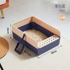 Zhejiang Pet Aspet Caja de Arena para Gatos Estilo Japonés Valla Grande Semi-Cerrada Inodoro para Gatos Caja de Arena Anti-Salpicaduras