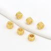 Cuentas Espaciadoras Hexagonales con Mantra de Seis Sílabas con Conservación de Color Chapadas en Oro de 18K DIY Accesorios de Joyería Hechos a Mano Material para Enhebrar Cuentas Pulsera D139