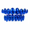Moderna y Elegante Hip-Hop Azul y Rojo Ocho Dientes Coloridos Brillantes Aparatos Dentales Populares en Europa y América