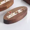 Soporte de Madera de Nogal para Joyería Almacenamiento Soporte para Pendientes Colgador para Collares Soporte de Exhibición para Pulseras Soporte para Anillos Accesorios