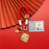 Pingente Quadrado com Ouro Puro 999, Deus da Riqueza, Pingente Criativo e Personalizado, Acessório para Corrente de Celular, Presente Mais Vendido