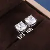 Versión coreana transfronteriza de los nuevos pendientes calientes de Xiaoqing Cuadrado Joker circón pendientes para mujer Joyería europea y americana venta caliente