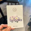 Nuevo Clip de Verano Hielo Transparente Doble Capa Flor de Cinco Pétalos Blanco Leche con Flores de Purpurina Fina para Niñas Sin Dañar el Flequillo Lado del Cabello
