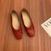 Primeiro Encontro com o Estilo Doce Francês: Sapatilhas de Bolinhas com Laço para Mulheres, Sapatos Planos de Bico Quadrado para Calçar