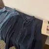 2026 Nueva Moda Estilo Coreano Camisa de Mezclilla con Cuello Campana de Manga Larga para Mujer, Corte Holgado, Adelgazante, Top Versátil