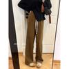 Pantalones de pierna ancha de terciopelo engrosado de moda de verano para mujer otoño estilo coreano adelgazantes rectos con caída transpirables de barrido